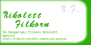 nikolett filkorn business card